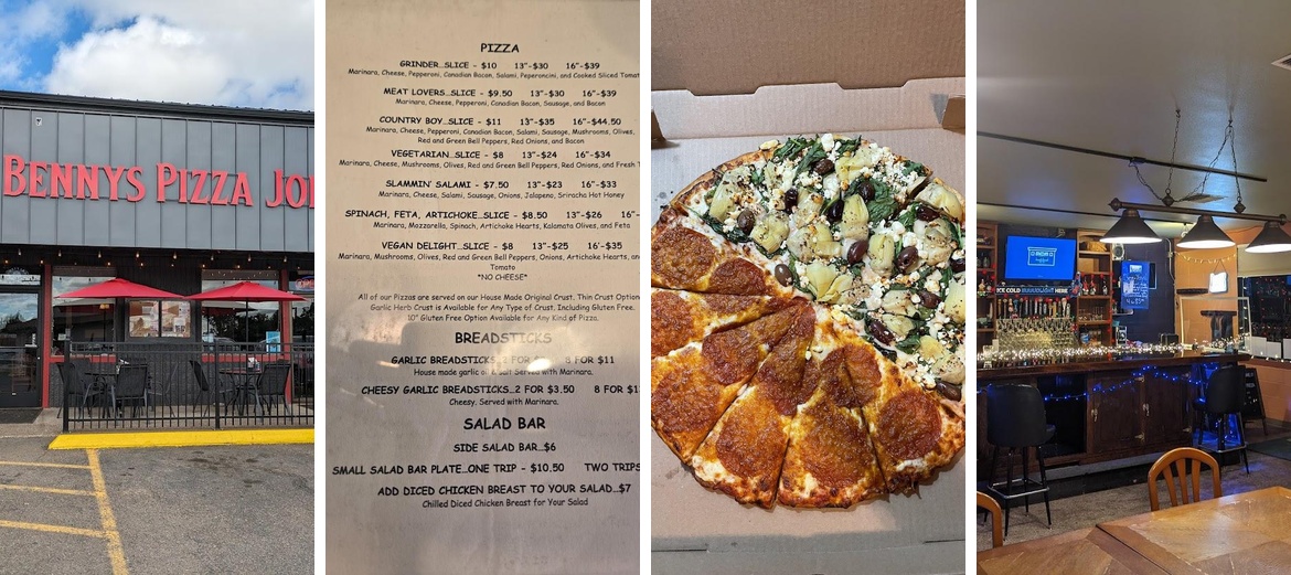 Bennys Pizza Joint Menu